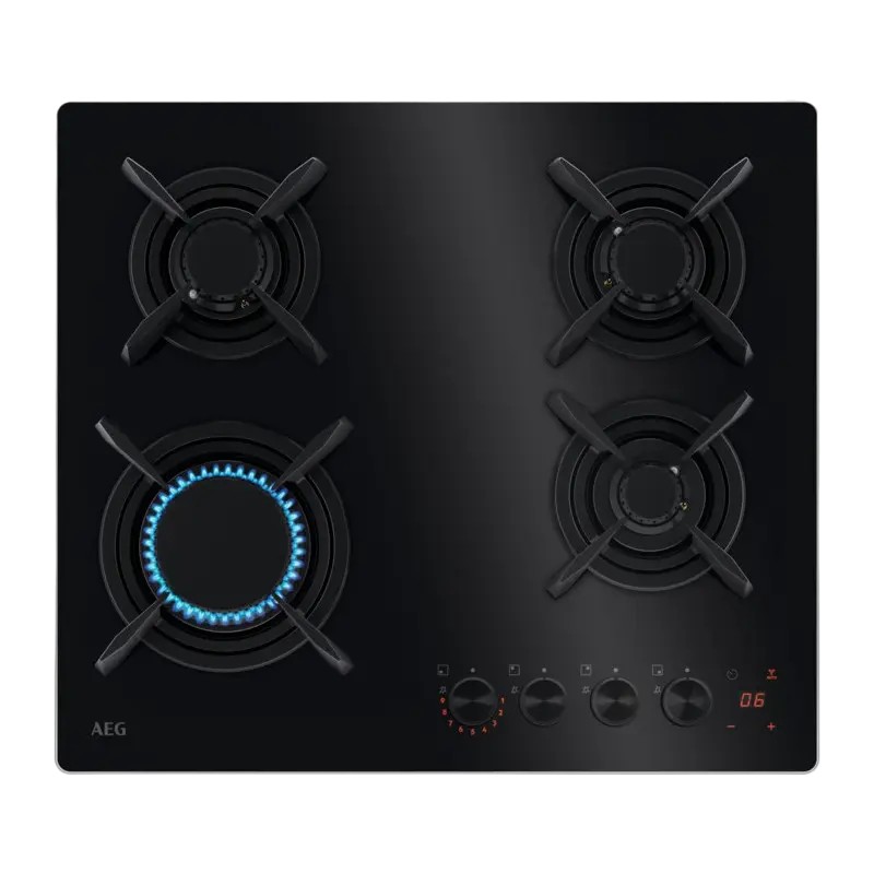 Plită pe gaz AEG HKB64453NB, Negru