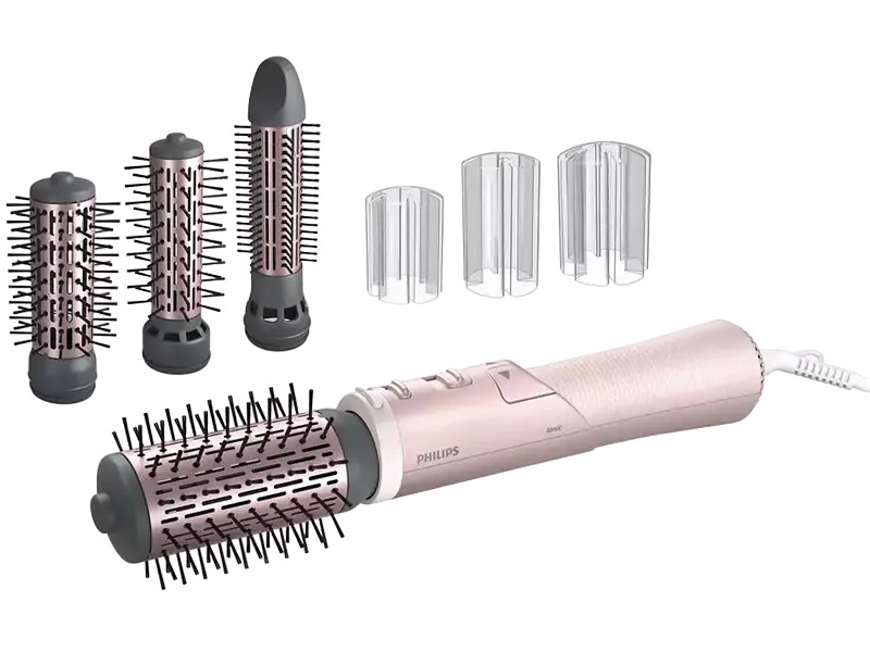 Uscător de păr-perie Philips BHA735/00, 1000W, Roz