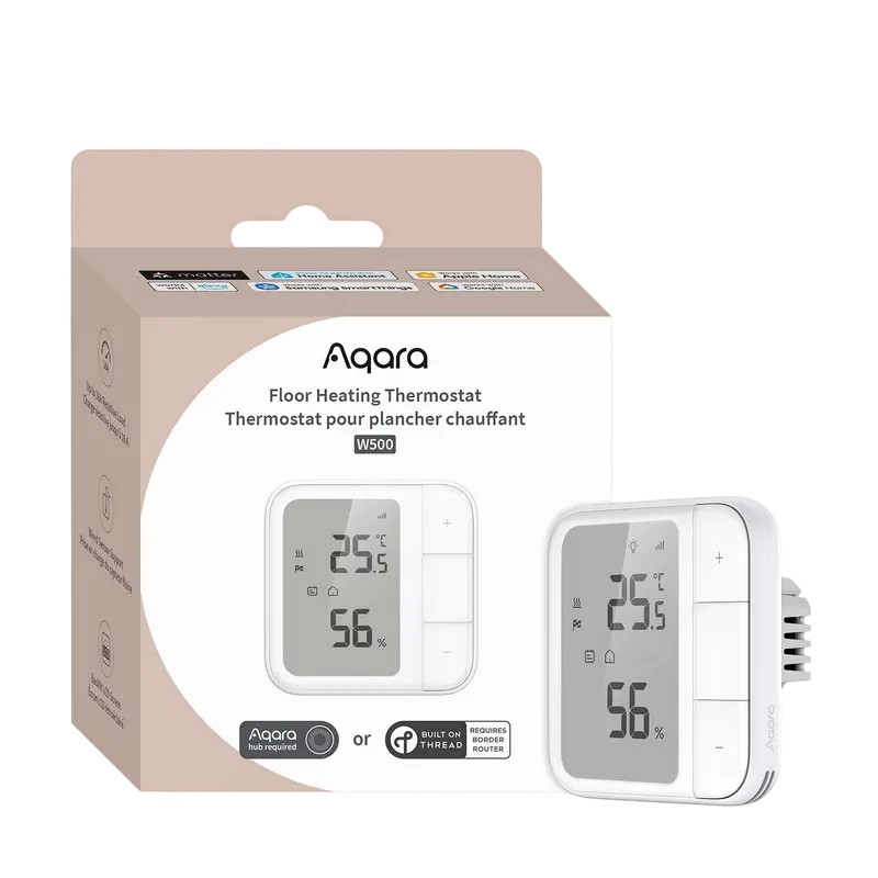 Senzor smart Termostat inteligent AQARA Floor Heating Thermostat W500, Alb