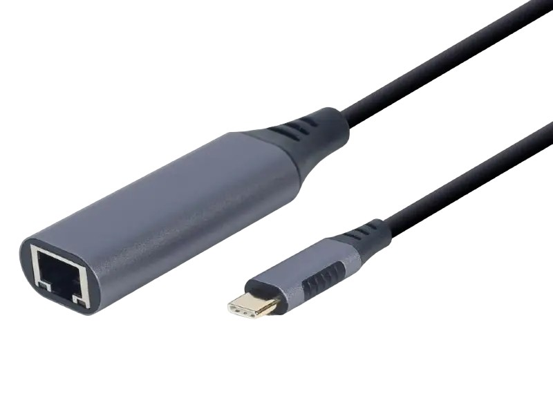 Адаптер USB Cablexpert A-USB3C-LAN-01, USB Type-C (M) - , 0,15м, Серый