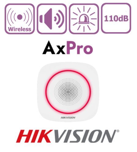 Sirenă Hikvision DS-PS1-I-WE(B) Siren