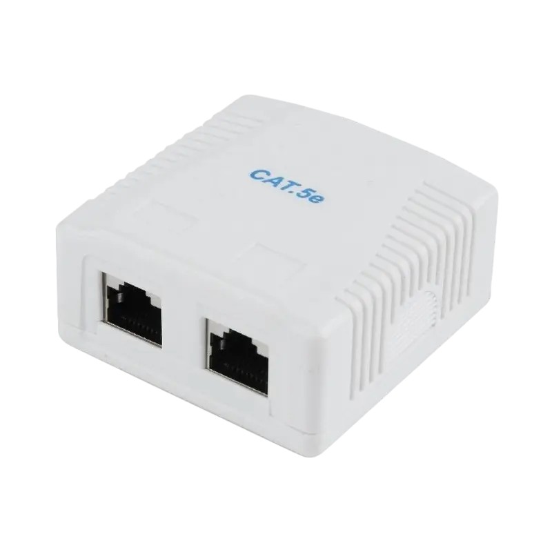 Conector 2xRJ45 Surface mount box 8P8C/FTP CAT.5e/KRONE, NCAC-2F5E-01