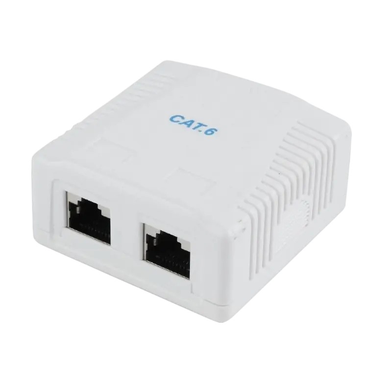 Conector 2xRJ45 Surface mount box 8P8C/FTP CAT.6e/KRONE, NCAC-2F6-01