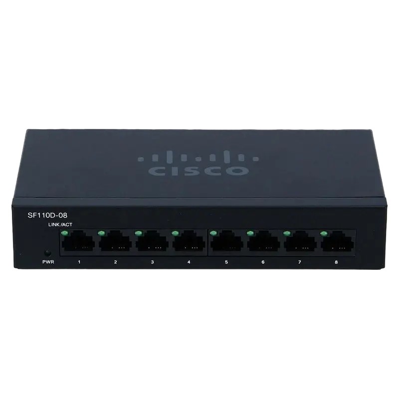 Коммутатор 8-port 10/100Mbps Desktop Switch  Cisco SF110D-08