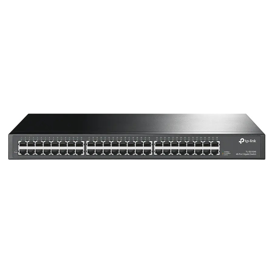 48-port 10/100/1000Mbps Switch TP-LINK "TL-SG1048", 1U 19" Rack Mount, Metal Case
