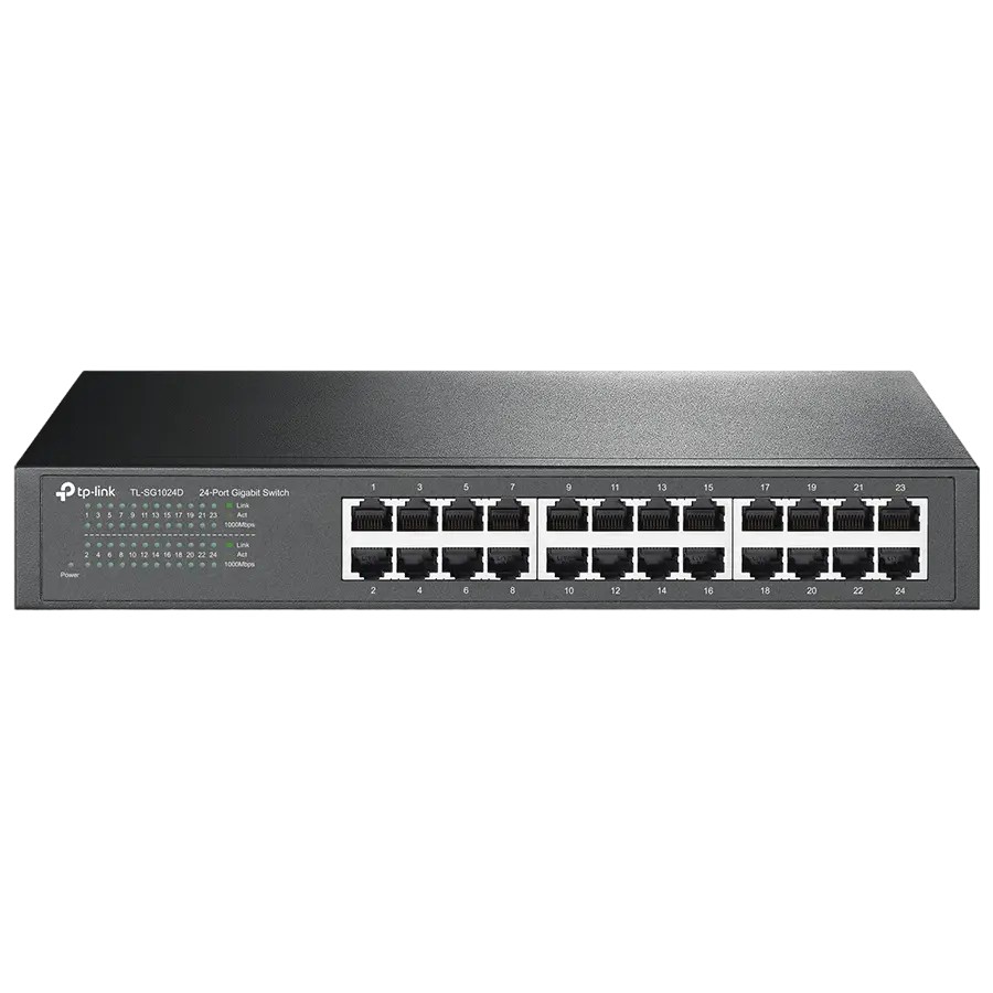 24-port Gigabit Desktop/Rackmount Switch TP-LINK "TL-SG1024D", metal case