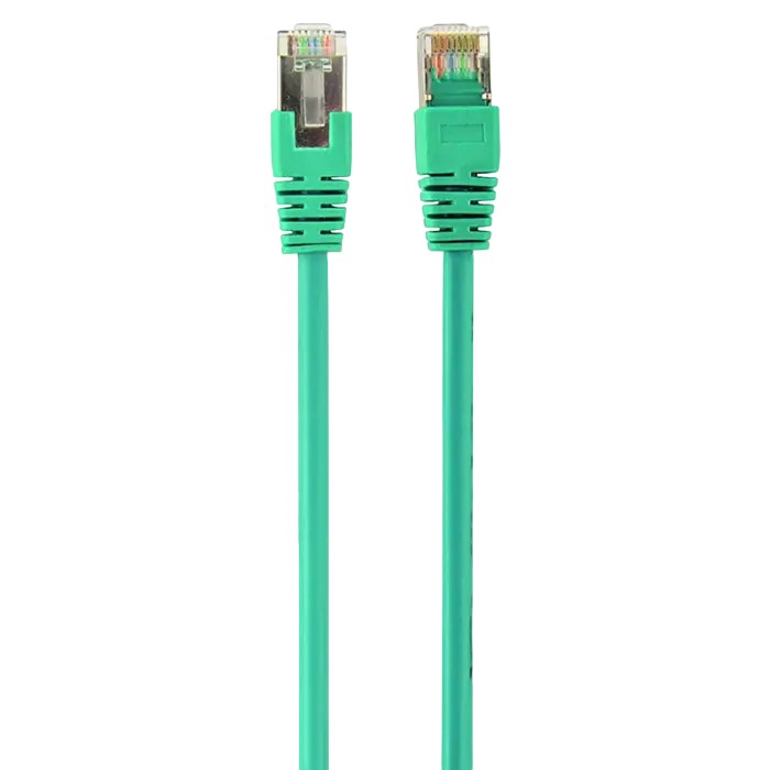 Cablu Ethernet 0.5m, FTP Patch Cord  Green, PP22-0.5M/G, Cat.5E, Cablexpert, molded strain relief 50u" plugs
