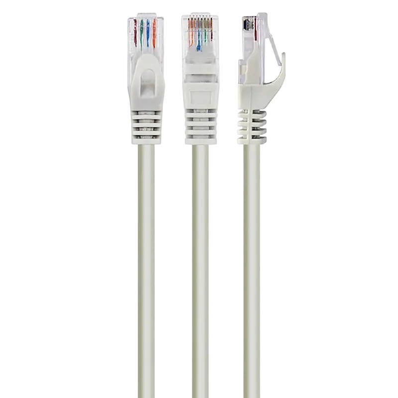 Cablu Ethernet Patch Cord Cat.6/UTP  0.5m, Grey, PP6U-0.5M, Cablexpert, Stranded Unshielded