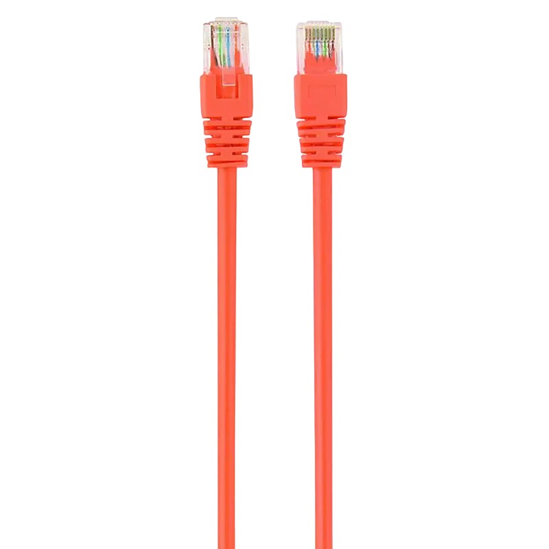 Cablu Ethernet 2m, Patch Cord  Orange, PP12-2M/O, Cat.5E, Cablexpert, molded strain relief 50u" plugs