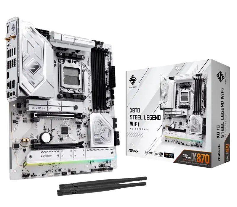 Материнская плата ASRock X870 STEEL LEGEND WIFI, AM5, AMD X870, ATX