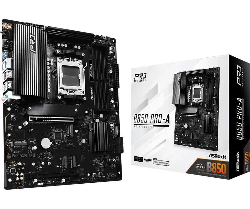 Placă de bază ASRock B850 Pro-A, AM5, AMD B850, ATX
