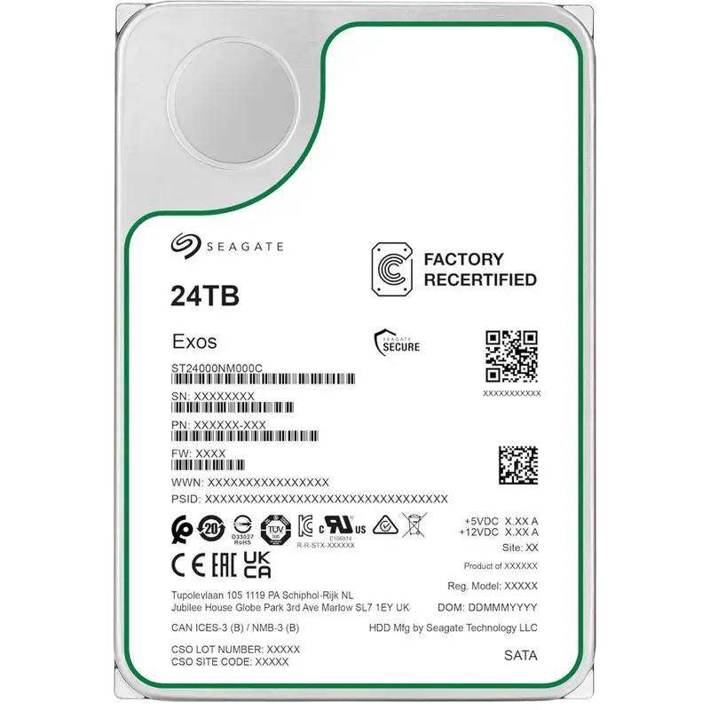 Жесткий диск Seagate Exos, 3.5", 24 TБ <ST24000NM000C-FR>