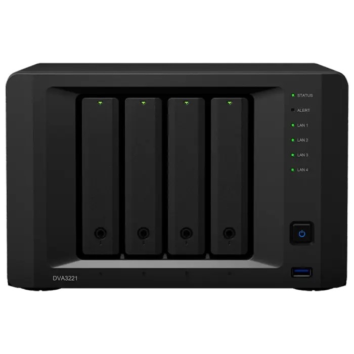 NAS Stocare atașată la rețea SYNOLOGY DVA3221, Negru