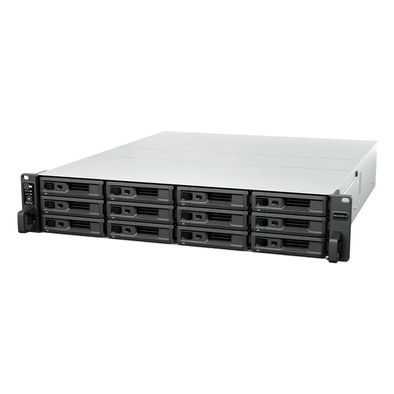 Сетевое хранилище NAS SYNOLOGY "RS2423RP+II",12-bay, 4-core AMD Ryzen 3.35-3.6Ghz, 8Gb*1+1Slot, 1x10GbE, 2x1GbE, PCIe, 2xP