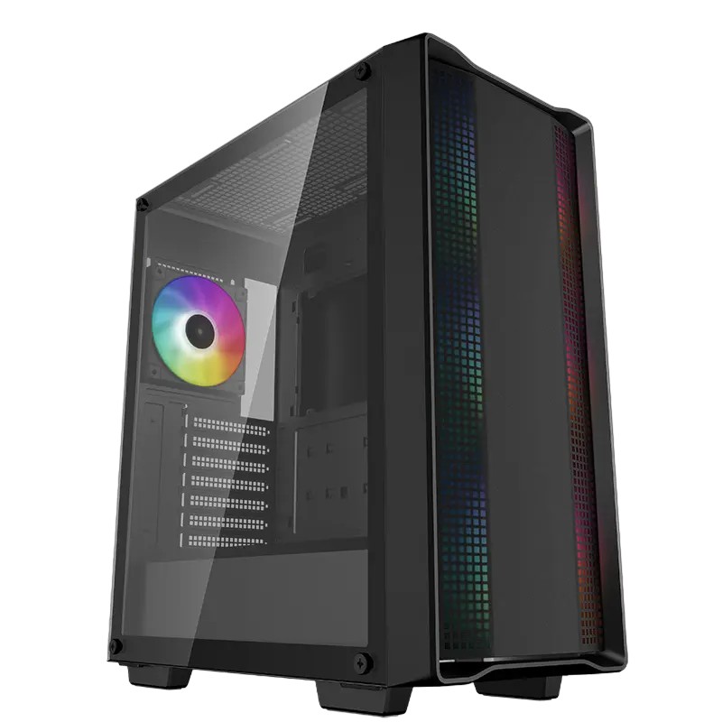 Компьютерный корпус Deepcool CC560 ARGB V2, Midi-Tower, Без блока питания, Чёрный