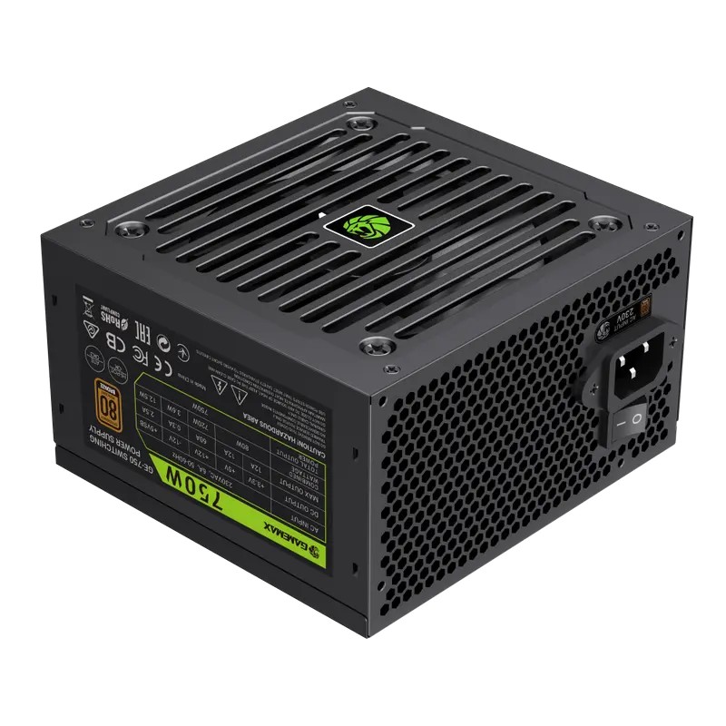 Блок питания для компьютеров Gamemax GE-750, 750Вт, ATX, Немодульный