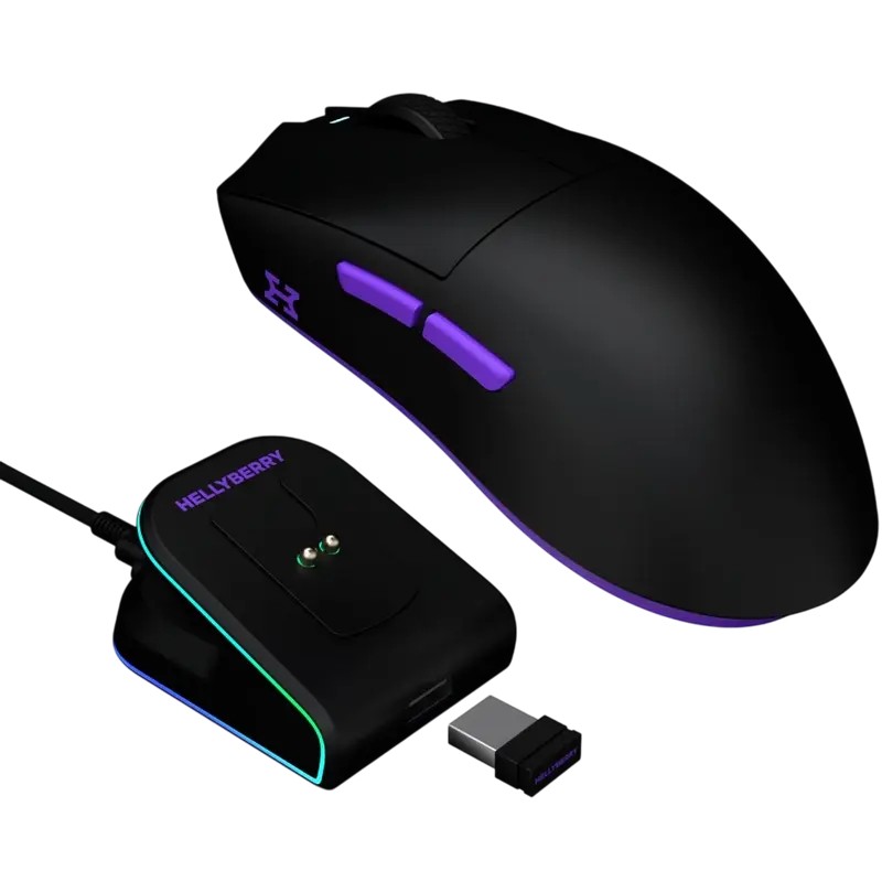 Игровая мышь HATOR Hellyberry HM47, Чёрный | Фиолетовый