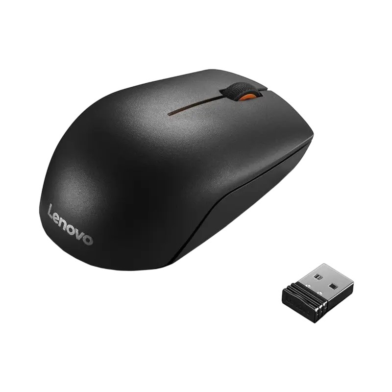 Mouse Wireless Lenovo 300 Compact, Negru