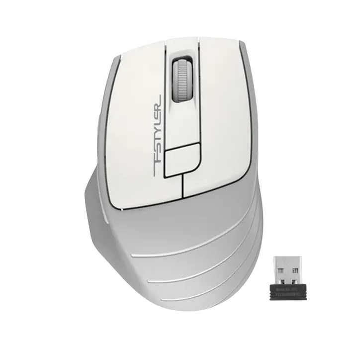 Mouse Wireless A4Tech FG30S, Alb/Gri