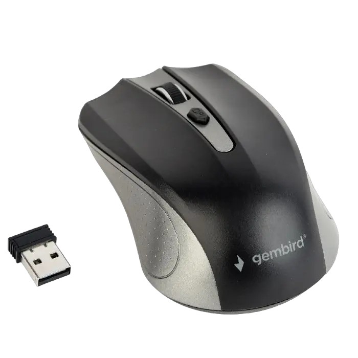 Беcпроводная мышь Gembird MUSW-4B-04-GB, Серый/Черный