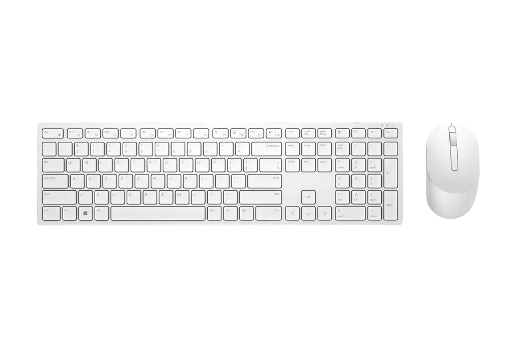 Set Tastatură + Mouse DELL KM5221W, Fără fir, Alb