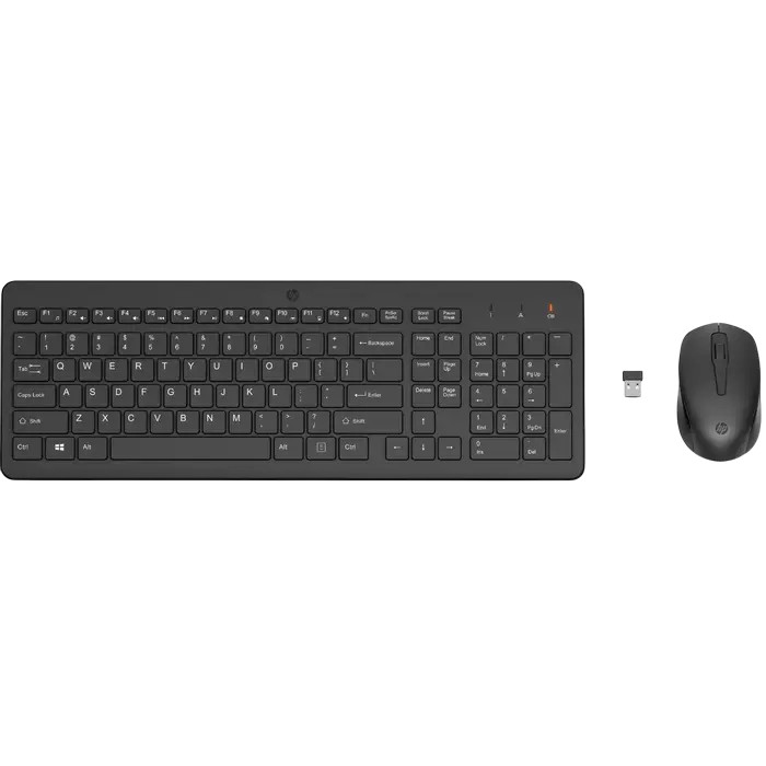 Клавиатура и мышь HP 300, Беспроводное, Чёрный