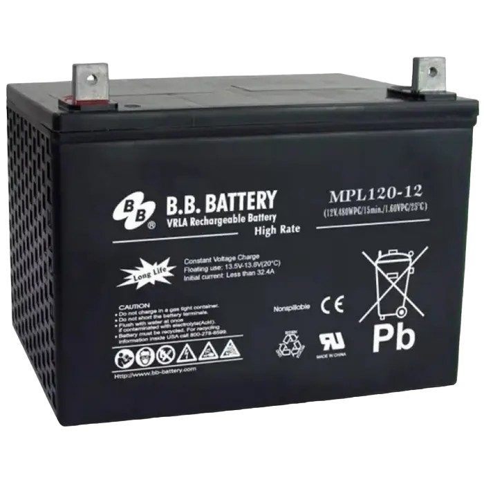 Echipament de alimentare Acumulator UPS B.B. MPL120-12, 12V, 120Ah