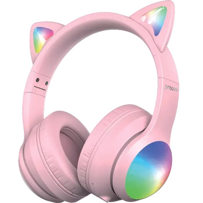 Наушники Proove Kids LumiCat, Розовый