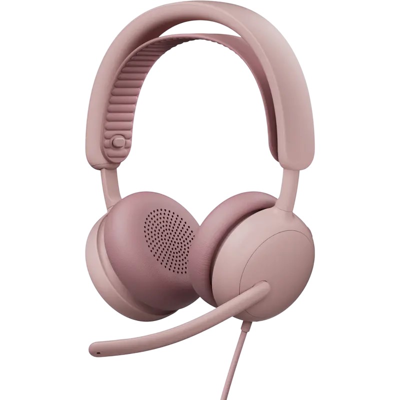 Căști Logitech Zone Wired 2, Roz