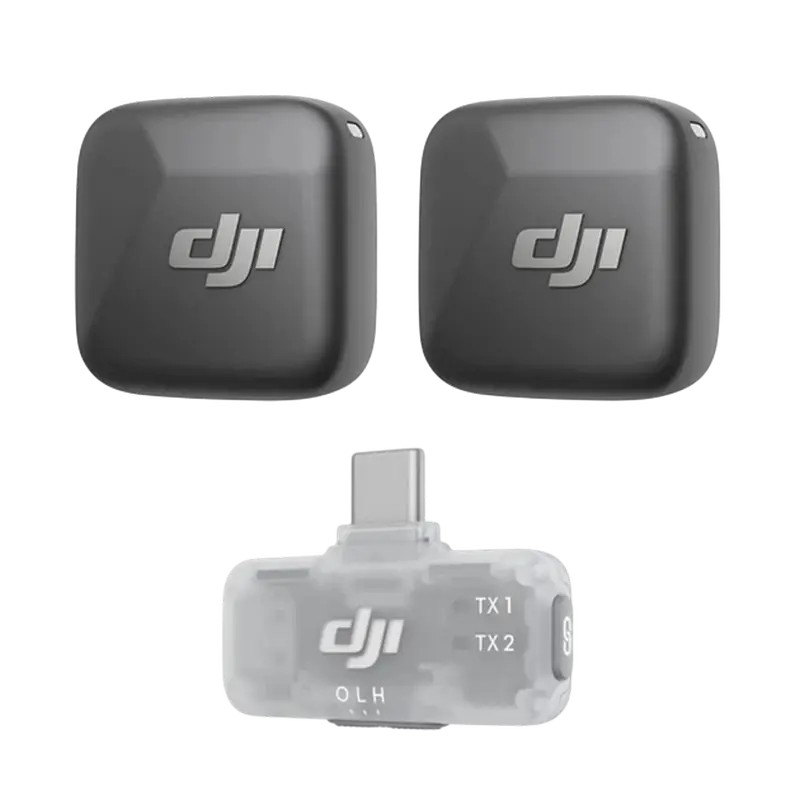 Портативный записывающий микрофон DJI Mic Mini (2TX + 1 Mobile RX), Беспроводной, Черный