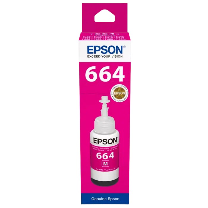 Контейнер с чернилами Epson T664, 70мл, Пурпурный
