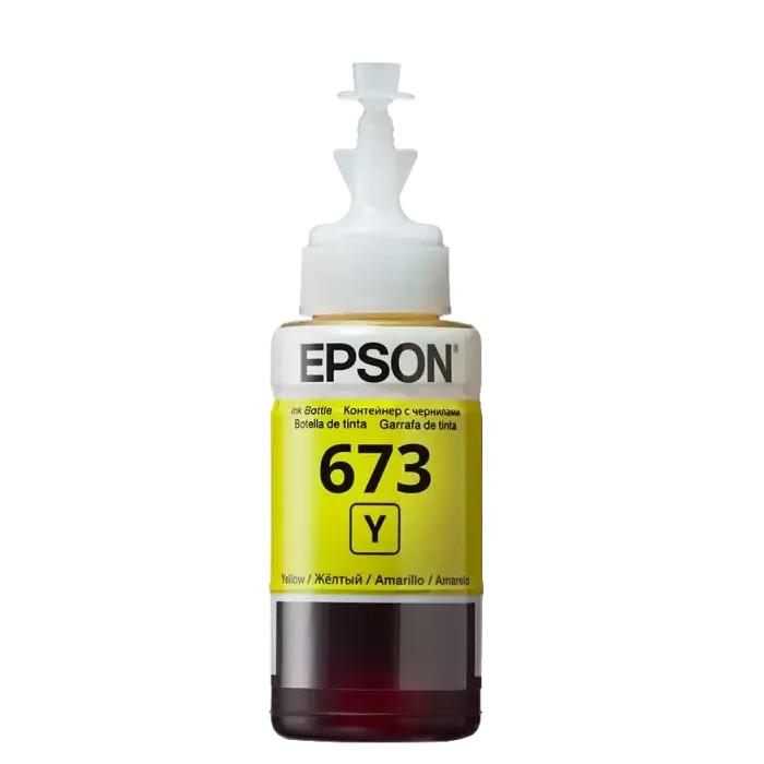 Контейнер с чернилами Epson T673, 70мл, Желтый