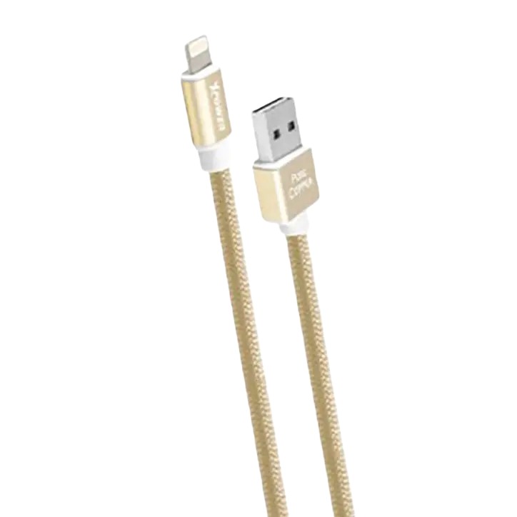 Кабель для зарядки и синхронизации Xpower Lightning Cable, Metal, USB Type-A/micro-USB, 1м, Золотистый