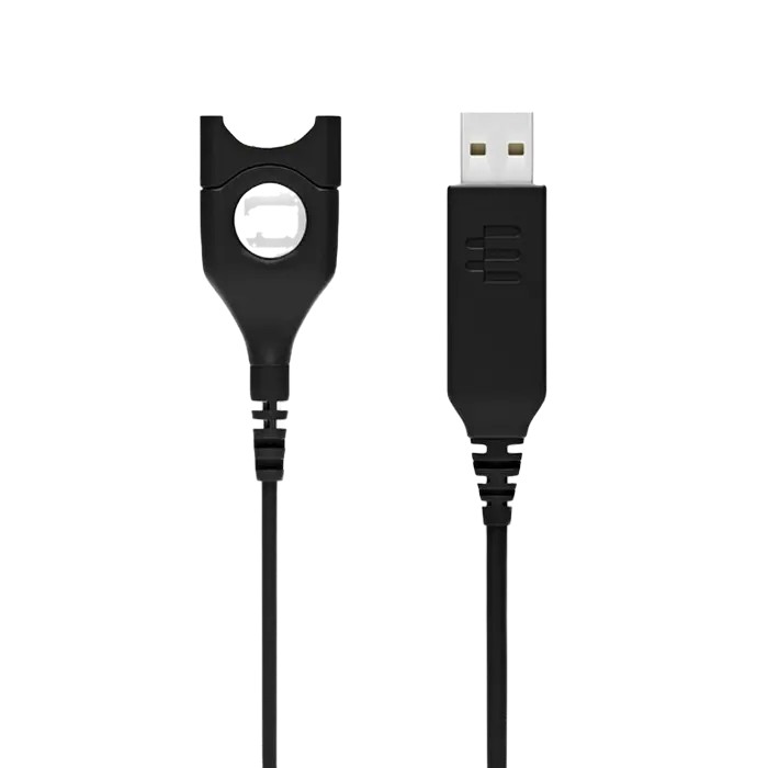 Аудиокабель EPOS USB-ED 01, USB Type-A - ED (Легкое отсоединение), Чёрный