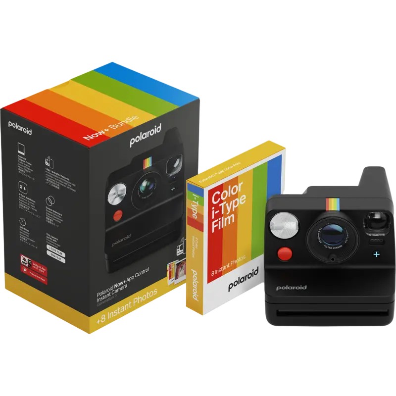 Cameră Foto Polaroid Now Gen 3 + Color Film Bundle, Negru