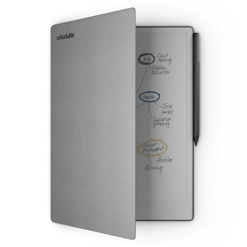 reMarkable Paper Pro 11.8" Bundle 2/64GB with Marker Plus Book Folio Polymer, Weave Gray