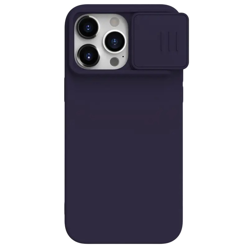 Husă Nillkin iPhone 15 Pro, CamShield Silky Silicone, Dark Purple