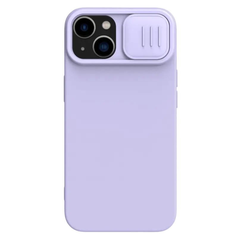 Husă Nillkin iPhone 15 Plus, CamShield Silky Silicone, Misty Purple