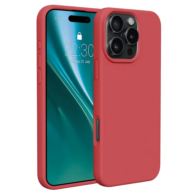Husă Etteri Silicone Mag pentru Apple iPhone 16 Pro, Raspberry