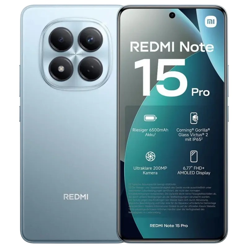 Smartphone Xiaomi Redmi Note 15 Pro 4G, 8GB/256GB, Glacier Blue